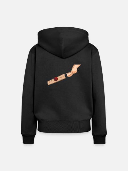 Cricket - Frauen Premium Bio Zip Hoodie - Schwarz
