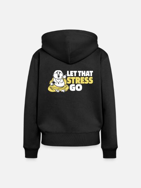 Buddha Buddhist Witzig - Frauen Premium Bio Zip Hoodie - Schwarz