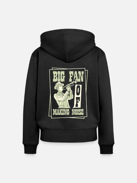 Fanfahrenzug Spielmannszug Lärm - Frauen Premium Bio Zip Hoodie - Schwarz