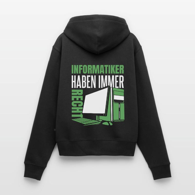 Entwickler Coder Programmierer Computer Frauen Premium Bio Zip Hoodie