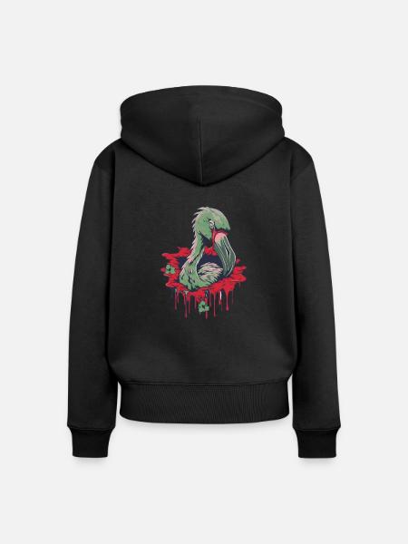 Zombie Halloween Cool - Frauen Premium Bio Zip Hoodie - Schwarz