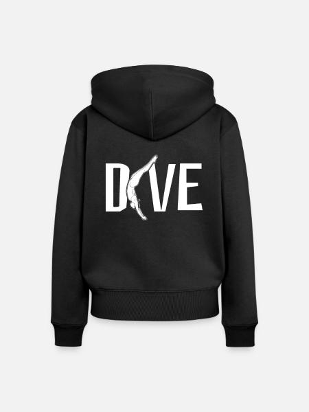 Turmspringen Turmspringer - Frauen Premium Bio Zip Hoodie - Schwarz