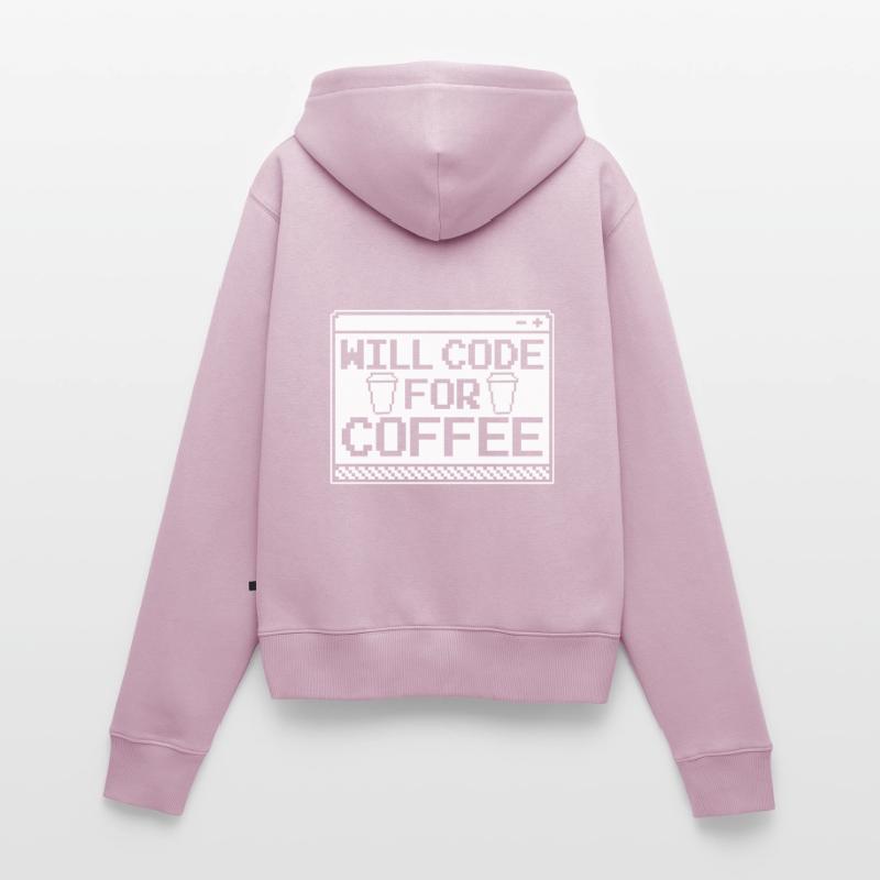 Developer Coder Programmer Coffee Sweat à capuche zippé Premium bio Femme