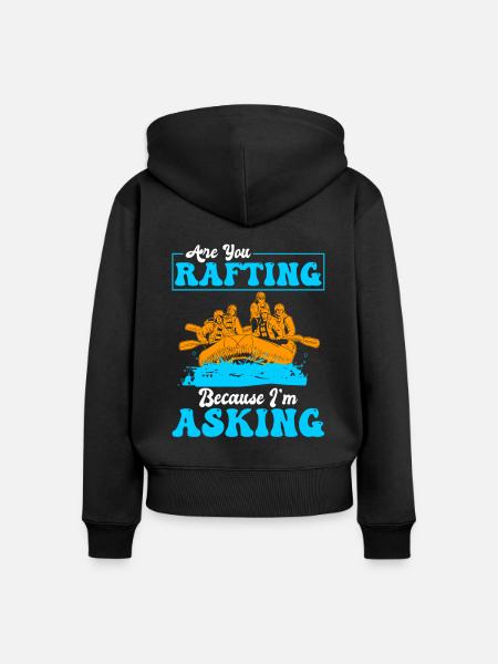 Rafting Wildwasser Rafting - Frauen Premium Bio Zip Hoodie - Schwarz