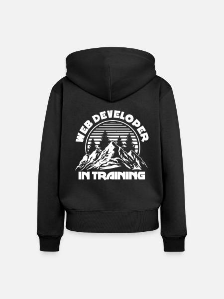 Web Entwickler Webdeveloper Ausbildung - Frauen Premium Bio Zip Hoodie - Schwarz