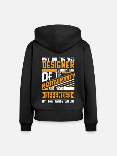 Web Entwickler Webdeveloper Witzig - Frauen Premium Bio Zip Hoodie - Schwarz