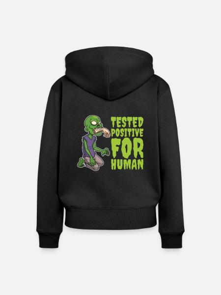 Zombie Halloween Cool - Frauen Premium Bio Zip Hoodie - Schwarz