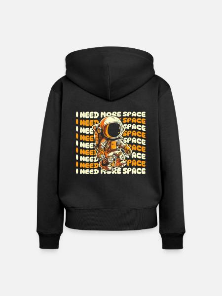 Astronaut Raumfahrer Kosmonaut Witzig - Frauen Premium Bio Zip Hoodie - Schwarz
