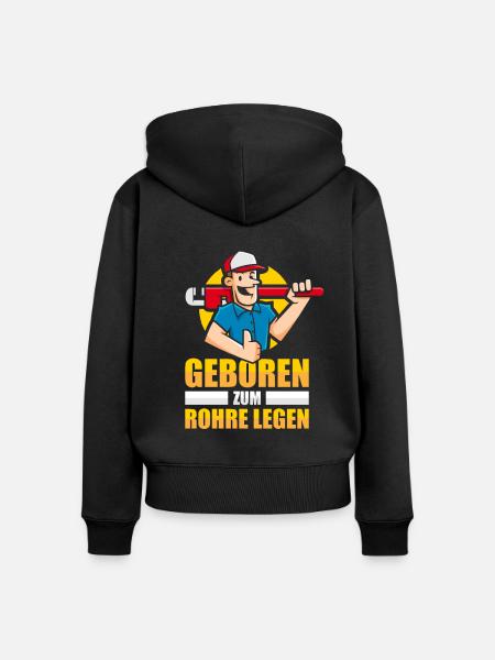 Rohrleitungsbauer Witzig - Frauen Premium Bio Zip Hoodie - Schwarz