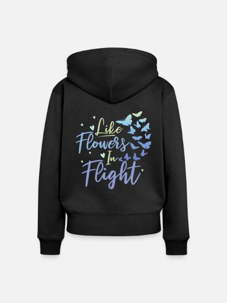 Hobbygärtner Garten Monarch - Frauen Premium Bio Zip Hoodie - Schwarz