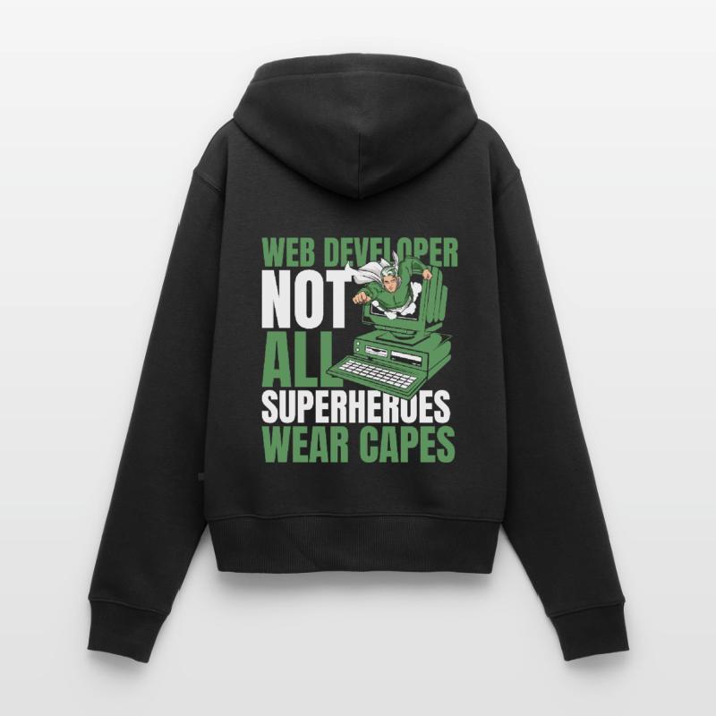Web Developer Web Developer Superhero Women's Premium Organic Zip Hoodie