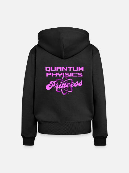 Physik Phyiker Quantenphysik - Frauen Premium Bio Zip Hoodie - Schwarz
