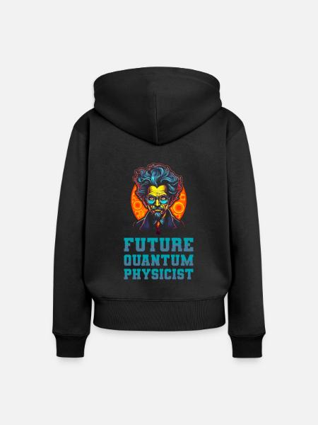 Physik Phyiker Cool Quantenphysik - Frauen Premium Bio Zip Hoodie - Schwarz
