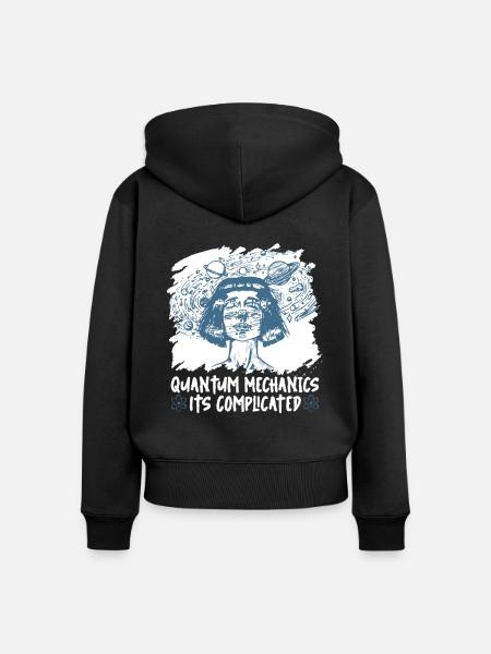Physik Phyiker Kompliziert Quantenphysik - Frauen Premium Bio Zip Hoodie - Schwarz