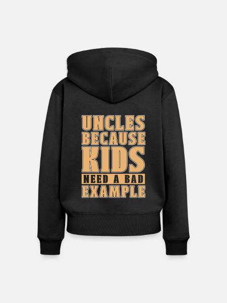Onkel Witzig - Frauen Premium Bio Zip Hoodie - Schwarz