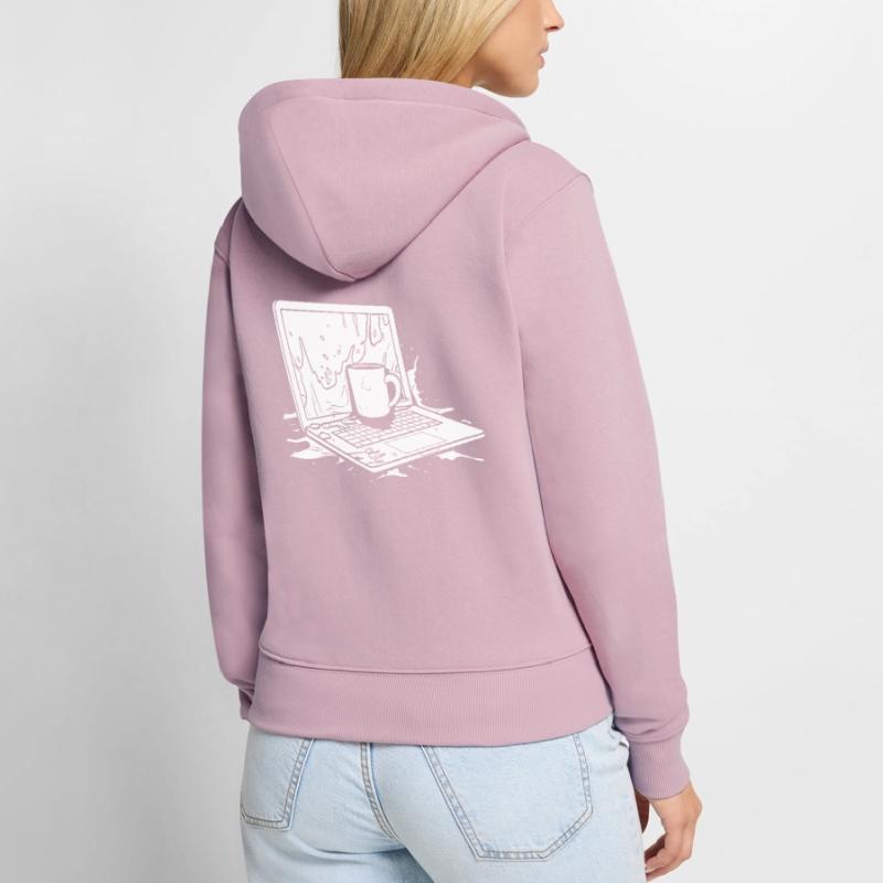 Entwickler Coder Programmierer Kaffee Frauen Premium Bio Zip Hoodie