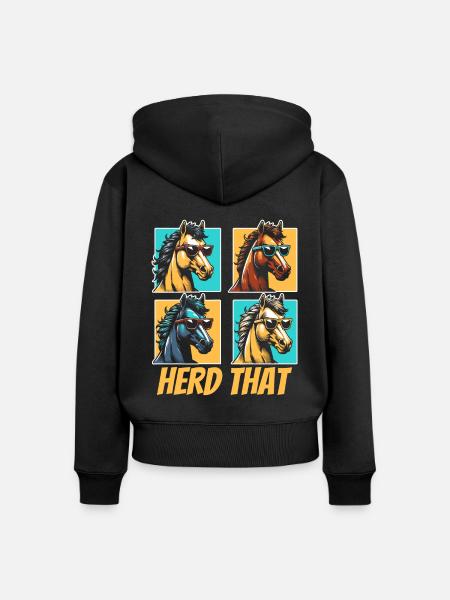 Pferd Reitsport - Frauen Premium Bio Zip Hoodie - Schwarz