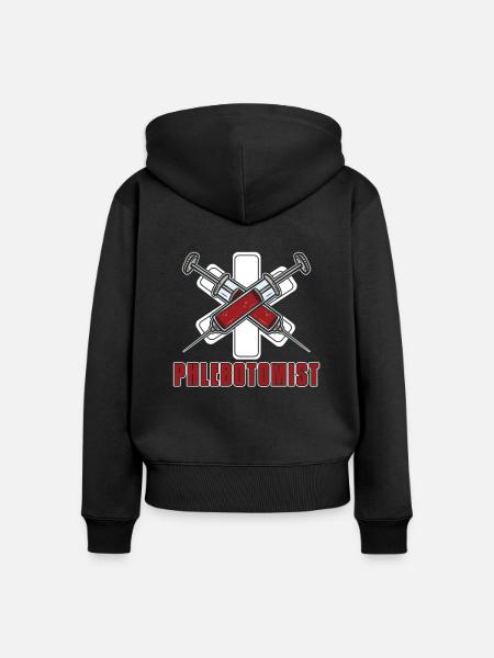 Krankenschwester Phlebotomist - Frauen Premium Bio Zip Hoodie - Schwarz