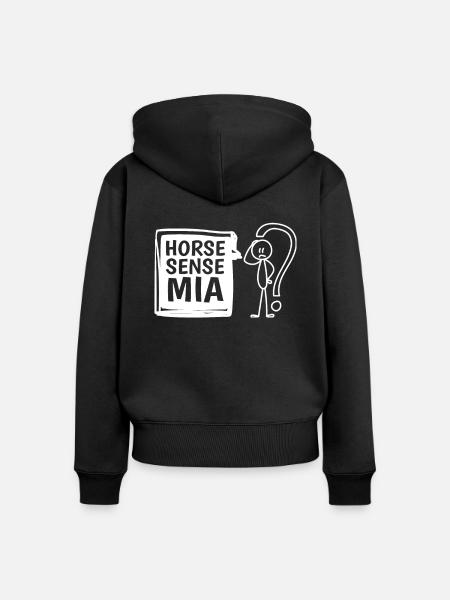 Pferd Reitsport - Frauen Premium Bio Zip Hoodie - Schwarz