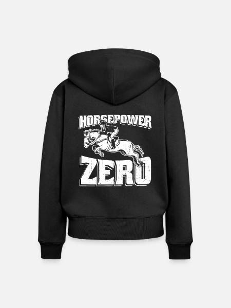 Pferd Reitsport - Frauen Premium Bio Zip Hoodie - Schwarz