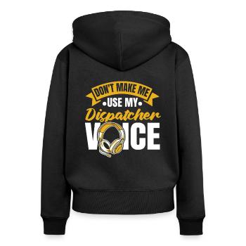 Emergency Call Control Center Operations Center - Women's Premium Organic Zip Hoodie - black - Back - Julia (174cm)