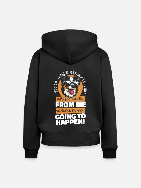 Australian Shepherd - Frauen Premium Bio Zip Hoodie - Schwarz