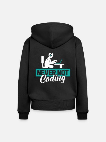 Entwickler Coder Programmierer - Frauen Premium Bio Zip Hoodie - Schwarz