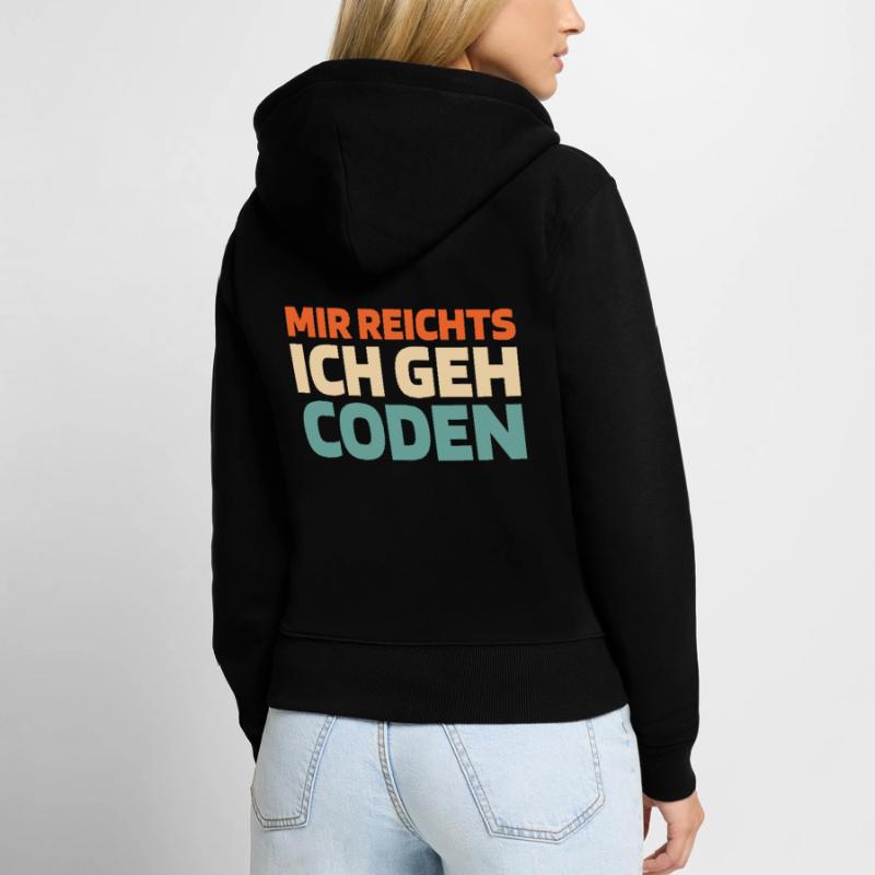 Entwickler Coder Programmierer Frauen Premium Bio Zip Hoodie