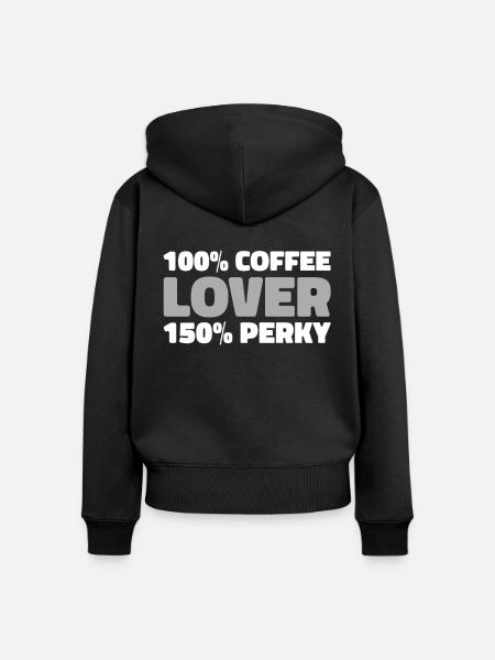 Kaffee Cafe - Frauen Premium Bio Zip Hoodie - Schwarz