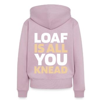 Sourdough bread - Women's Premium Organic Zip Hoodie - dusky pink - Back - Julia (174cm)