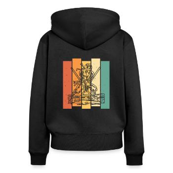 Hockey Hockey Ninja - Women's Premium Organic Zip Hoodie - black - Back - Julia (174cm)