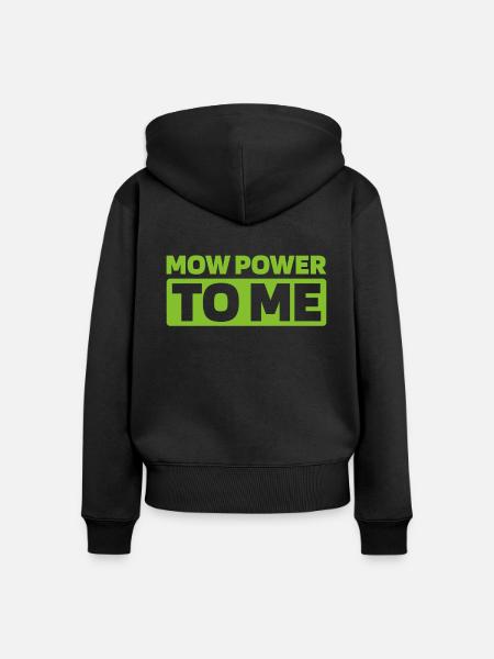 Rasenmäher Mähen - Frauen Premium Bio Zip Hoodie - Schwarz