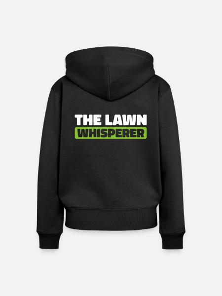 Rasenmäher Mähen - Frauen Premium Bio Zip Hoodie - Schwarz