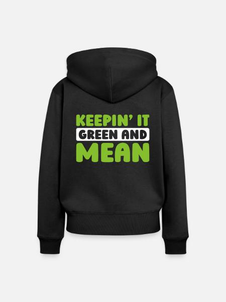 Rasenmäher Mähen - Frauen Premium Bio Zip Hoodie - Schwarz