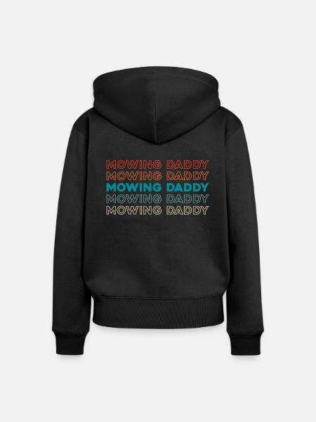 Rasenmäher Mähen - Frauen Premium Bio Zip Hoodie - Schwarz