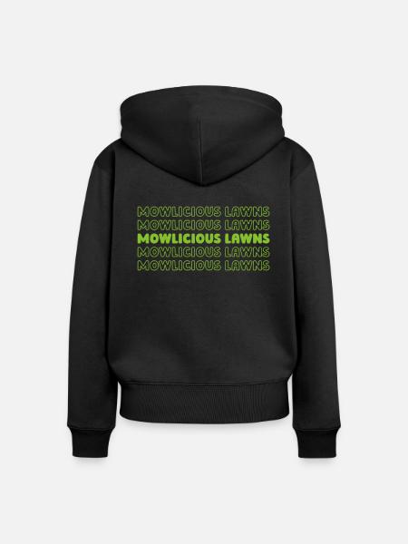 Rasenmäher Mähen - Frauen Premium Bio Zip Hoodie - Schwarz
