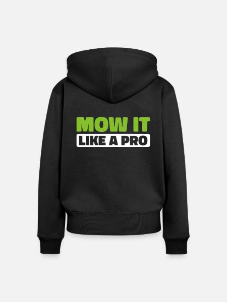 Rasenmäher Mähen - Frauen Premium Bio Zip Hoodie - Schwarz