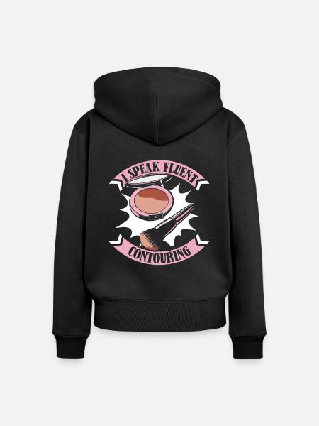 Kosmetikerin - Frauen Premium Bio Zip Hoodie - Schwarz