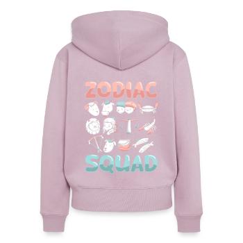Astrologie Astrologe Kader - Frauen Premium Bio Zip Hoodie - Altrosa - Hinten - Julia (174cm)