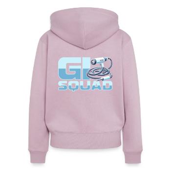 Krankenschwester Gastroenterologie Kader - Frauen Premium Bio Zip Hoodie - Altrosa - Hinten - Julia (174cm)