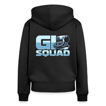 Krankenschwester Gastroenterologie Kader - Frauen Premium Bio Zip Hoodie - Schwarz - Hinten - Julia (174cm)