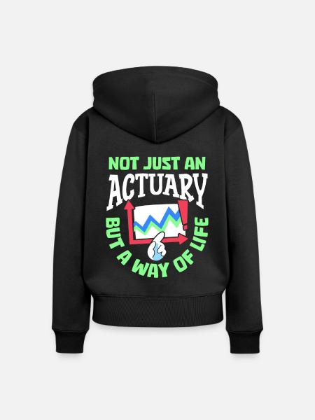 Aktuar - Frauen Premium Bio Zip Hoodie - Schwarz
