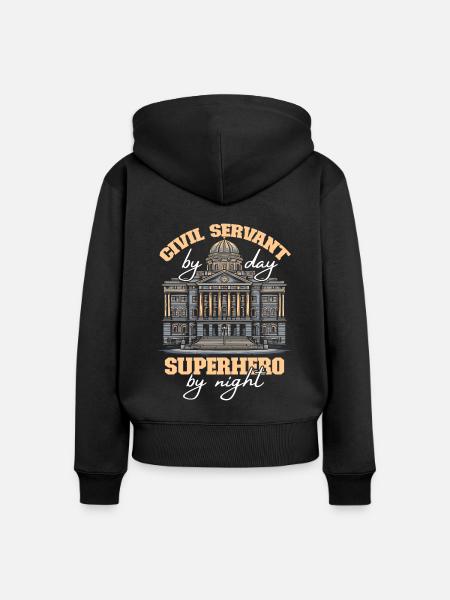 Beamte - Frauen Premium Bio Zip Hoodie - Schwarz
