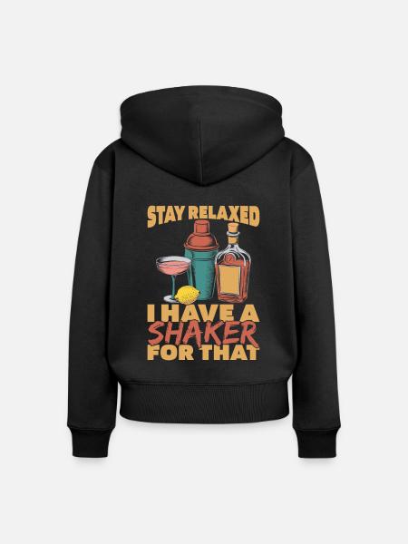 Barkeeper Bartender - Frauen Premium Bio Zip Hoodie - Schwarz
