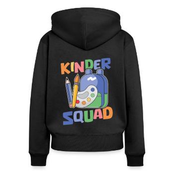 Grundschullehrer Grundschule Lehrer Kader - Frauen Premium Bio Zip Hoodie - Schwarz - Hinten - Julia (174cm)