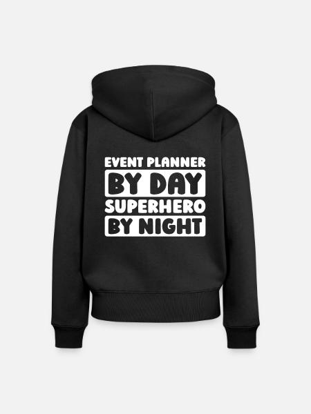 Veranstaltungsplaner - Frauen Premium Bio Zip Hoodie - Schwarz