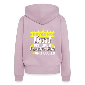 Kajak Dad - Frauen Premium Bio Zip Hoodie - Altrosa - Hinten - Julia (174cm)