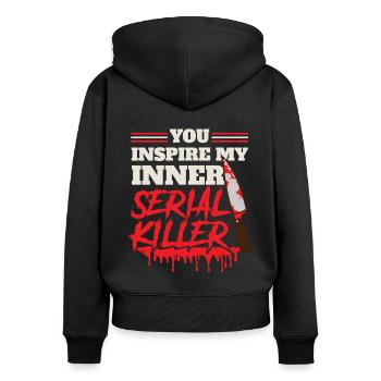 Cinéma Films d’horreur Serial Killer Film d’horreur - Sweat à capuche zippé Premium bio Femme - noir - Dos - Julia (174cm)
