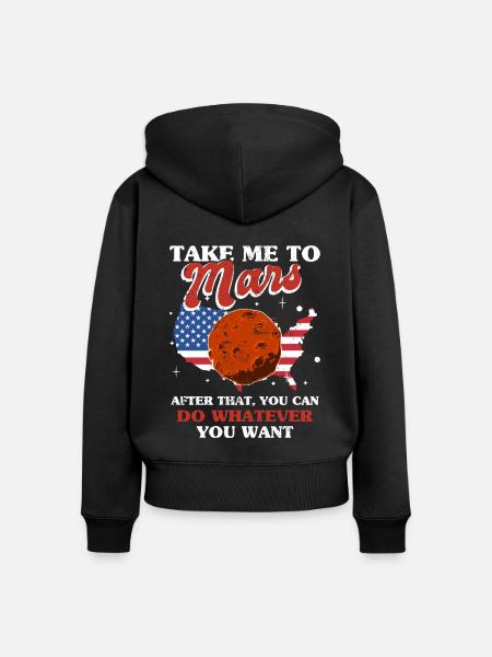 Astronom Astrologen Planeten - Frauen Premium Bio Zip Hoodie - Schwarz