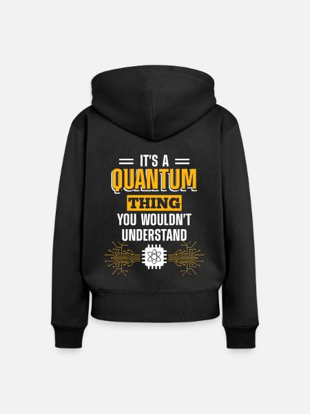 Quantencomputerphysik - Frauen Premium Bio Zip Hoodie - Schwarz